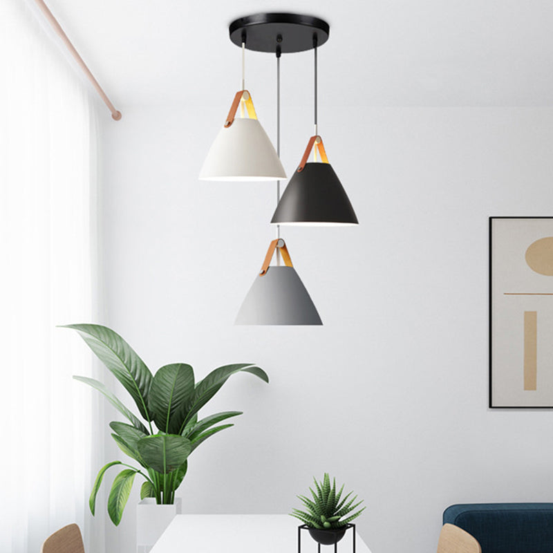 Conical Pendant Lighting Fixture Minimalist Metal Hanging Pendant Lamp for Dinning Room