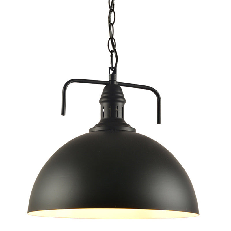 Pendant Lighting Fixture Vintage Style Coffee Shop Hanging Lamp with Swivel Joint Metal Shade in Black