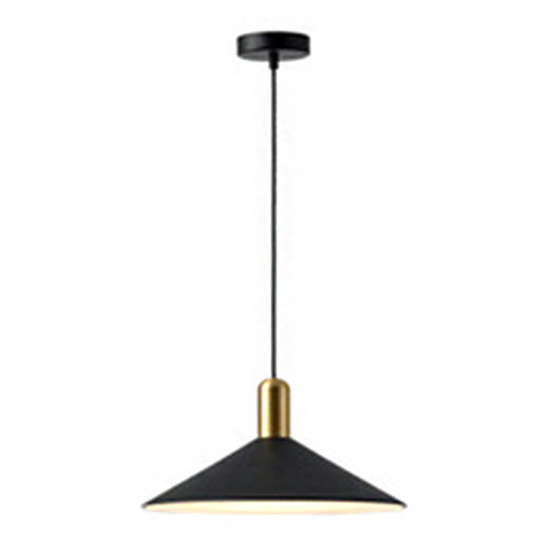 Industrial Tapered Pendant Ceiling Light Metal Pendant Lighting Fixture in Black