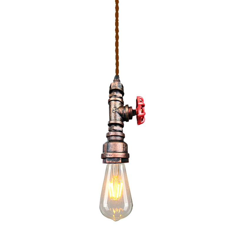 Water Pipe Bar Hanging Pendant Light Vintage Style Metal Pendant Lighting Fixture