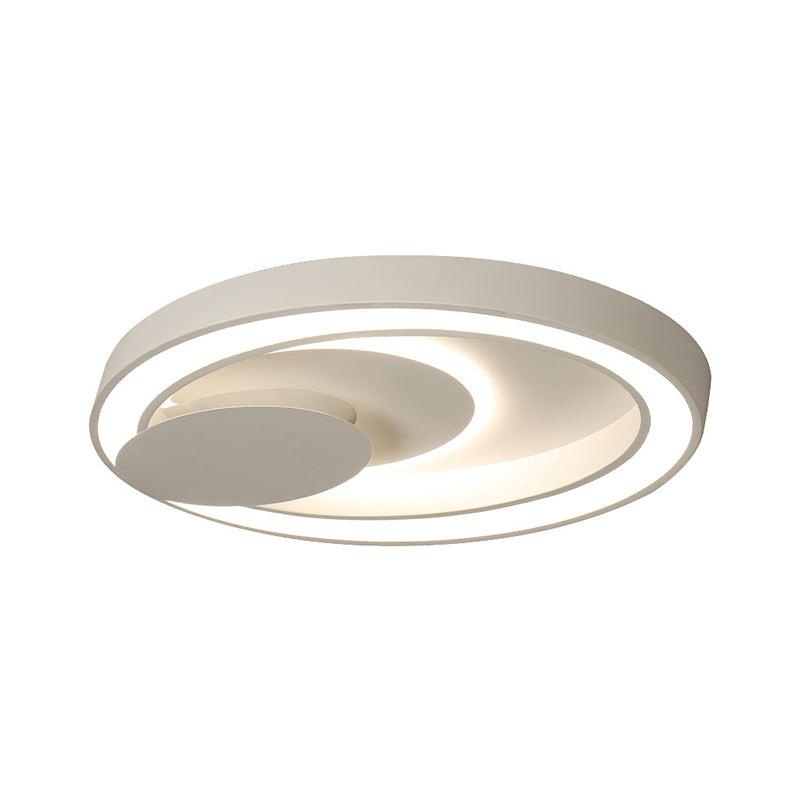 23 "/27" /34.5 " W White Oval Dicht Bij Plafond Licht Eenvoud Metalen Slaapkamer Led Flush Plafond Lamp in Warm/Wit