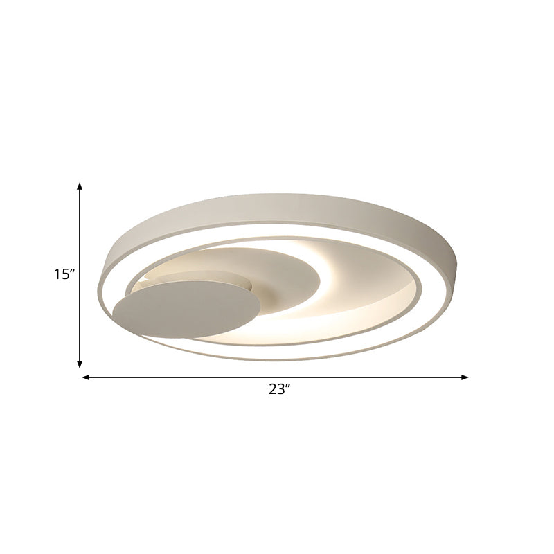 23 "/27" /34.5 " W Weiß Oval in der Nähe der Decke Licht Einfachheit Metall Schlafzimmer LED Flush Deckenleuchte in Warm/Weiß