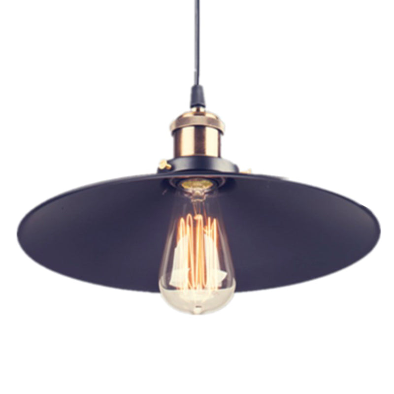 Metal Black Black Sinderant Lighting Freeture Saucer Style Industrial Hanging Light