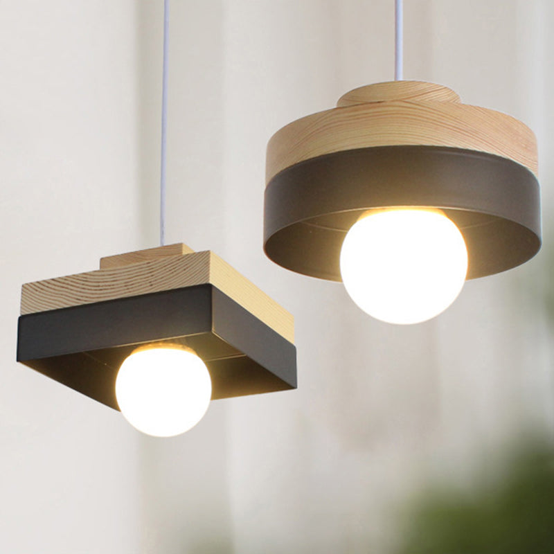 Lampada sospesa in legno Lampada a sospensione contemporanea Luce per sala da pranzo