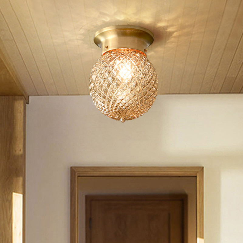 Lampada a soffitto a sfioramento rotondo oro in stile moderno lampada a soffitto a filo vetro