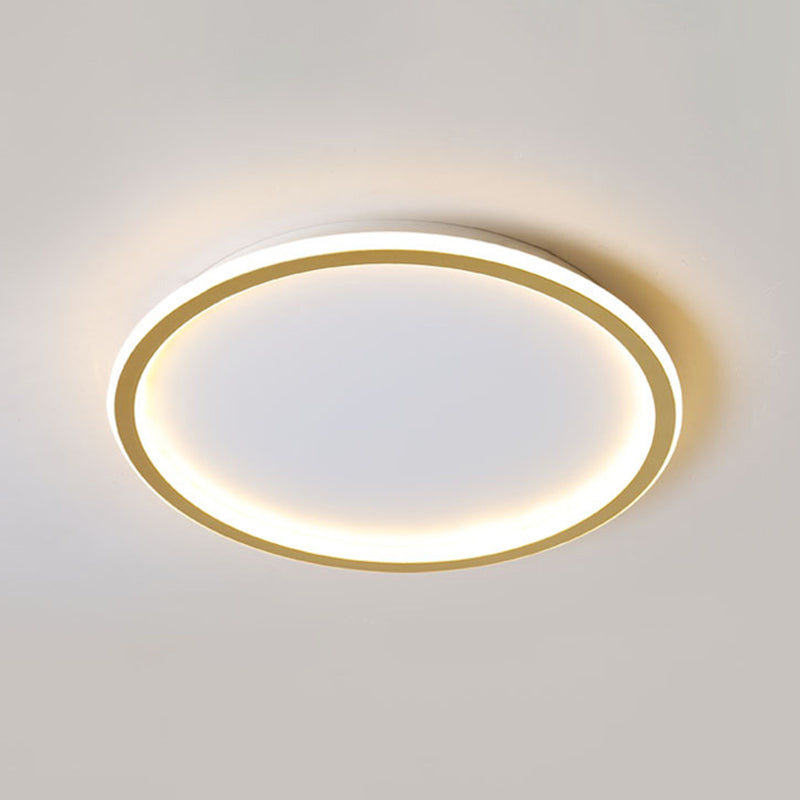 Round Flushmount Lights Contemporary Aluminum Ceiling Mounted Fixture for Living Room