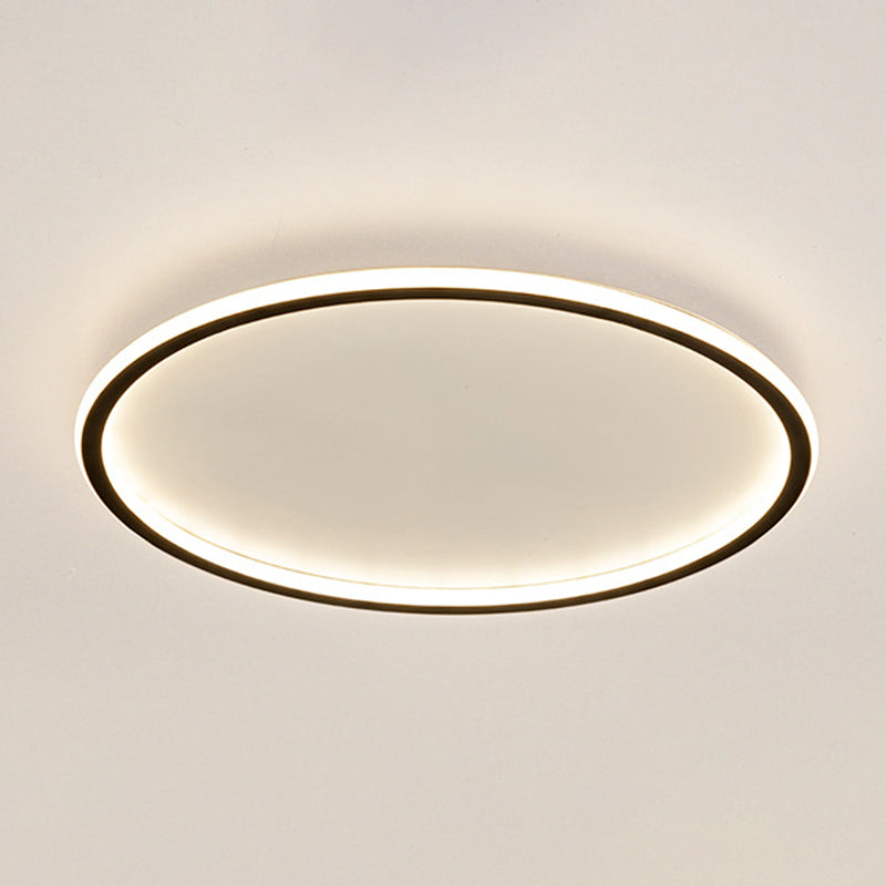 Round Flushmount Lights Contemporary Aluminum Ceiling Mounted Fixture for Living Room