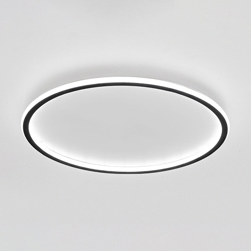 Round Flushmount Lights Contemporary Aluminum Ceiling Mounted Fixture for Living Room