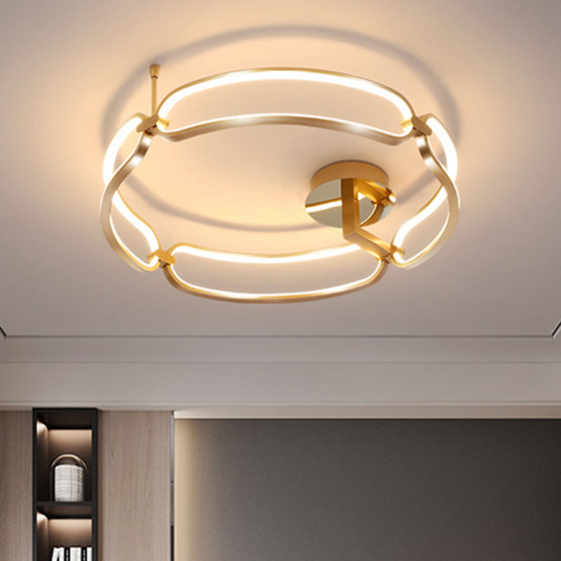 Sphere Semi Flush Ceiling Lights Contemporary Acrylic Ceiling Mount Chandelier for Living Room