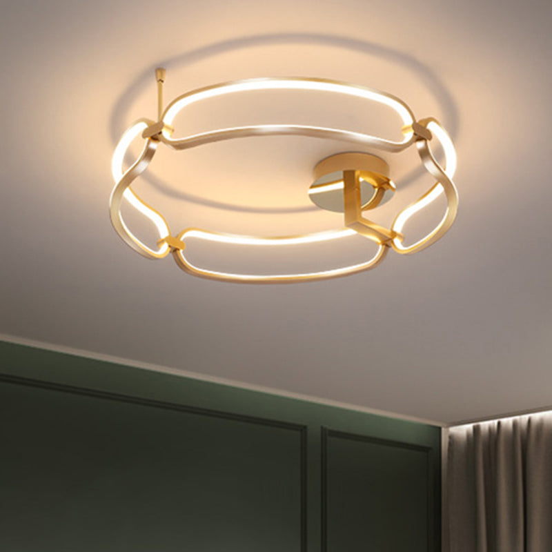 Sphere Semi Flush Ceiling Lights Contemporary Acrylic Ceiling Mount Chandelier for Living Room