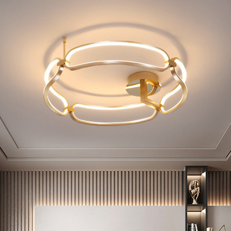 Sphere Semi Flush Ceiling Lights Contemporary Acrylic Ceiling Mount Chandelier for Living Room