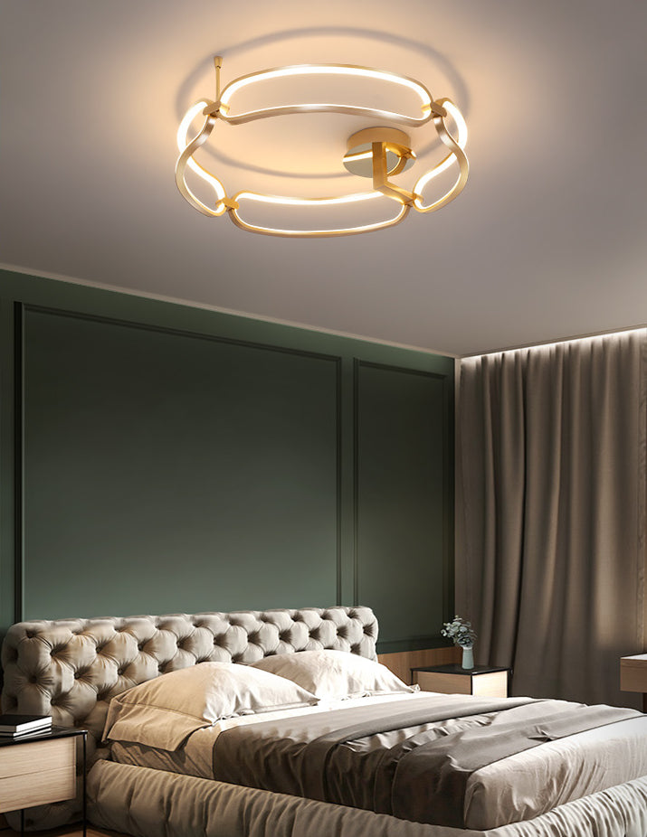 Sphere Semi Flush Ceiling Lights Contemporary Acrylic Ceiling Mount Chandelier for Living Room