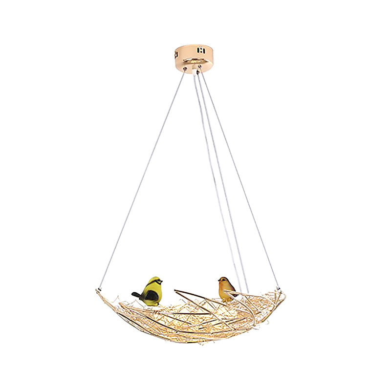 Nest Metal Art Deco Lampellalier Lighting 19,5 "/21,5" Luci da 6/9 Luci appese Lampada a soffitto in oro