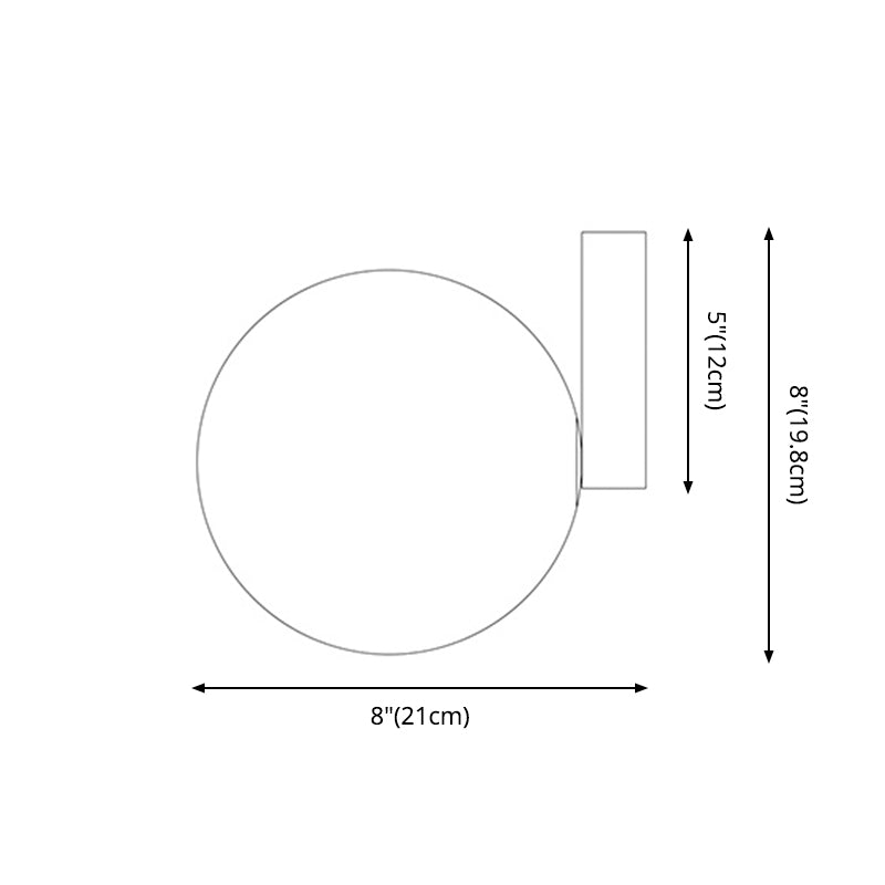 1-Licht-Kugäle Schatten Flush Mount Montage Moderner Opalglas Flush Mount für Flur