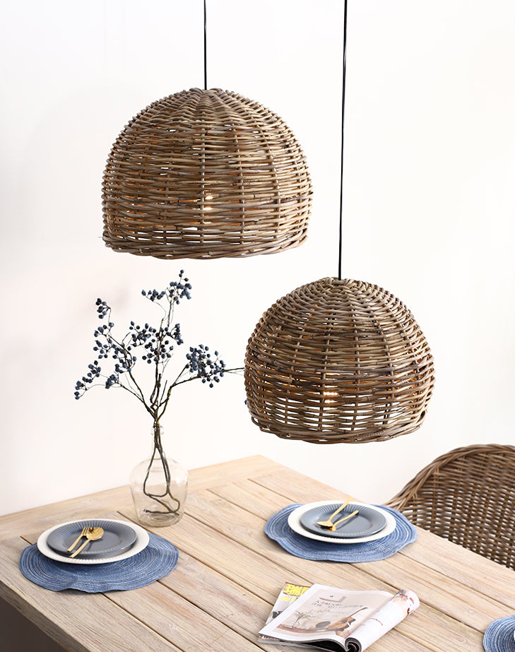 Rattan Bird Nest Nest Hanging Light Hanging Hand Weaving Coffee Shop Freet