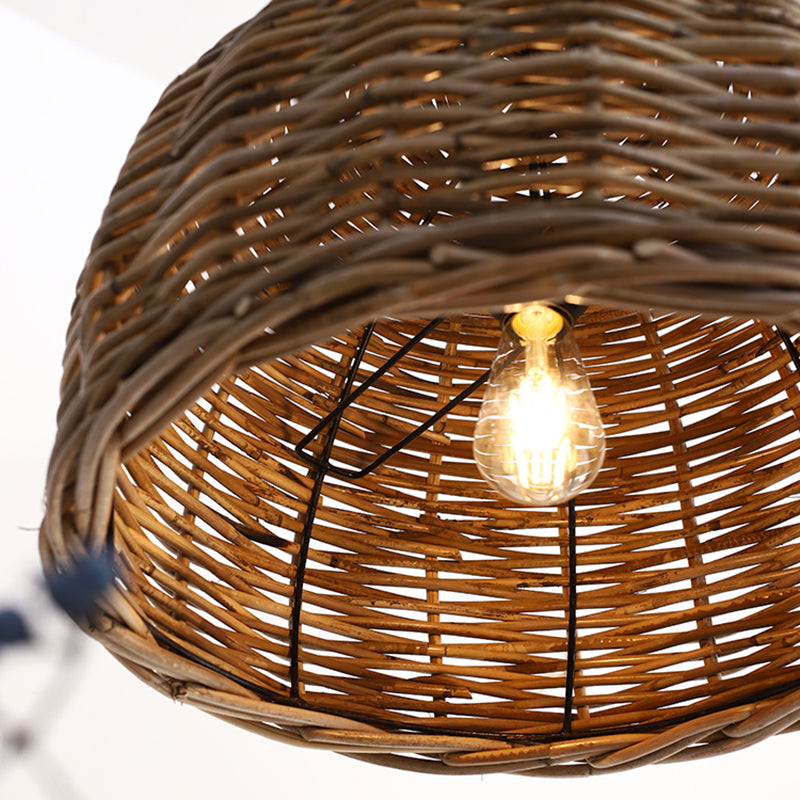 Rattan Bird Nest Nest Hanging Light Hanging Hand Weaving Coffee Shop Freet