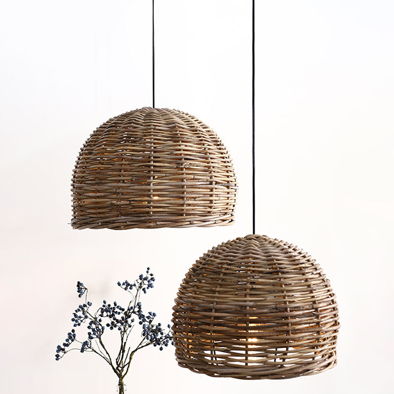 Rattan Bird Nest Nest Hanging Light Hanging Hand Weaving Coffee Shop Freet