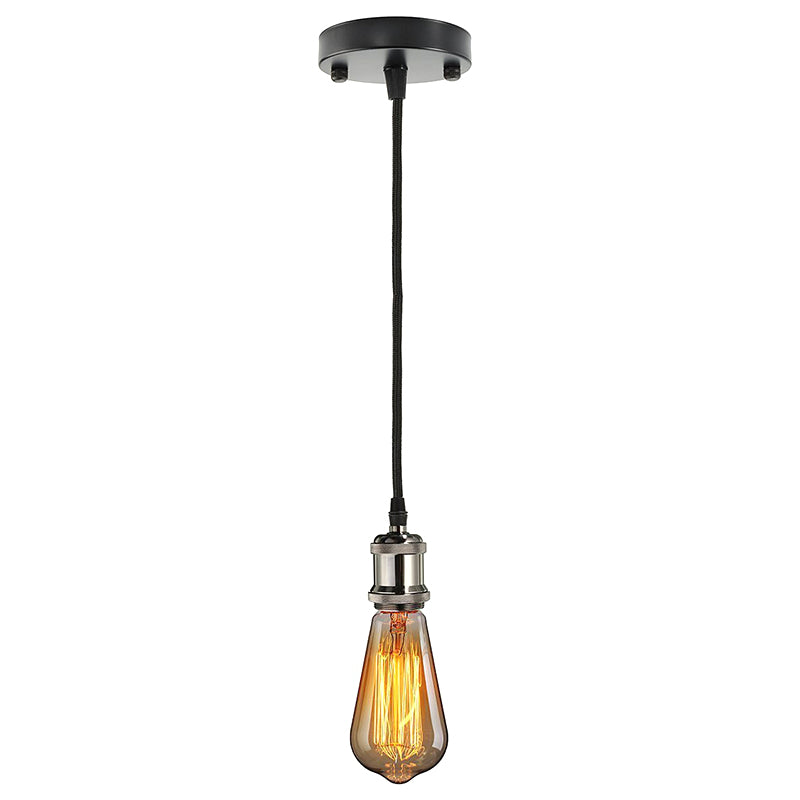 Kupfer Mini Hanging Light Industrial Style Bare Lampe Schlafzimmer Anhängerlampe mit 39 -Zoll -Webdraht