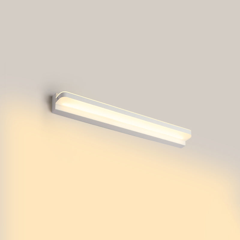 Ideas de iluminación de tocador lineal lámpara de pared de estilo moderno en múltiples vistas para el baño