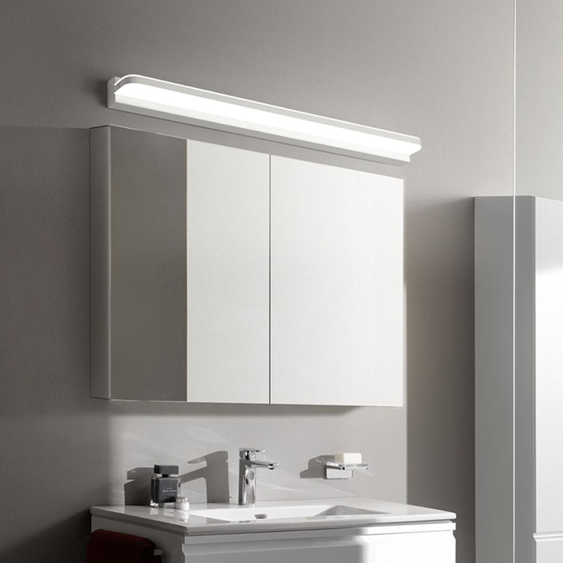 Ideas de iluminación de tocador lineal lámpara de pared de estilo moderno en múltiples vistas para el baño