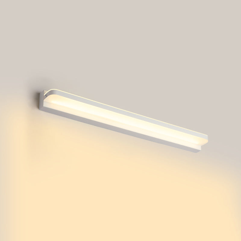 Ideas de iluminación de tocador lineal lámpara de pared de estilo moderno en múltiples vistas para el baño