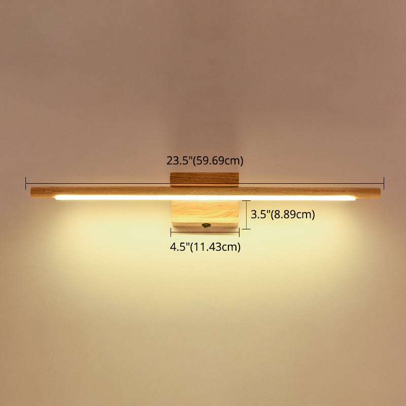 Iluminación de pared LED de madera Simplicidad de tocador Luces de pared para el baño