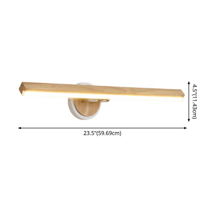 Nordische LED Eitelkeit Wandleuchte Einfachheit moderne Holzschiffleuchten für Badezimmer