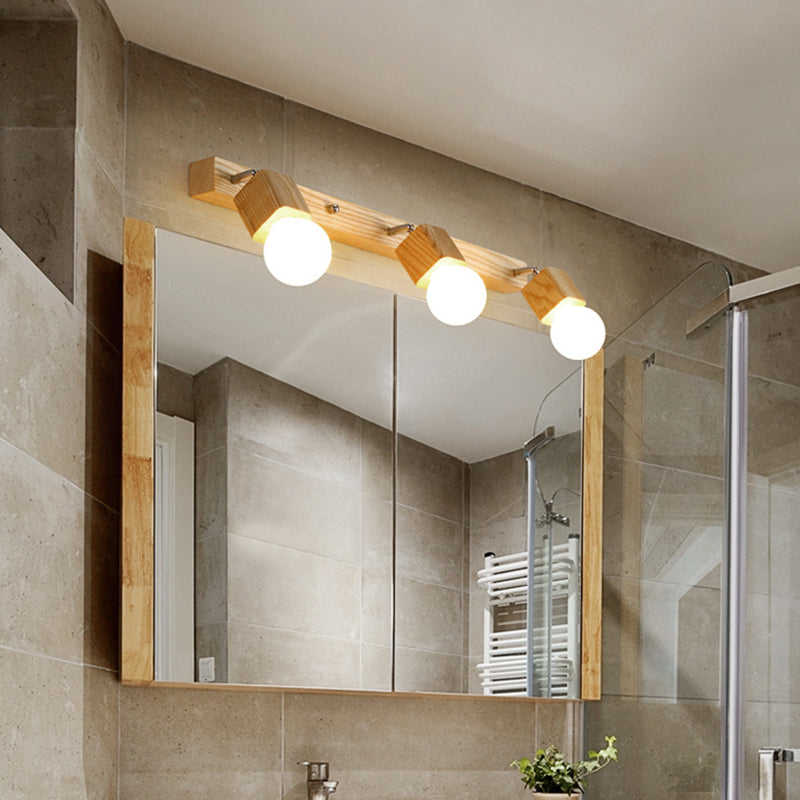 Luces de tocador de baño armado de tocador de tocador de tocador de madera moderno