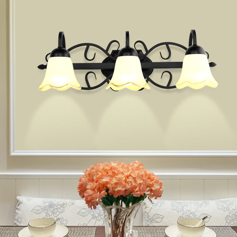 American Creative Vanity Wall Disconce Metal Vanity Shade in Opal Glass Shade para el baño