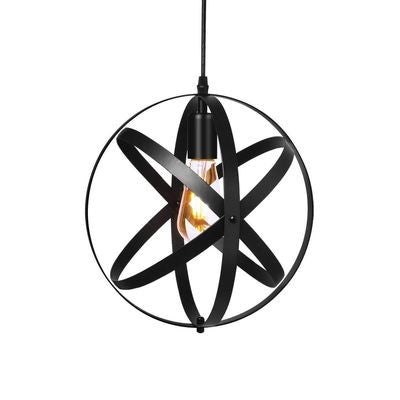 1 lumière Cage Globe Light Pendre industriel Metal Plafond Light avec cordon suspendu pour restaurant