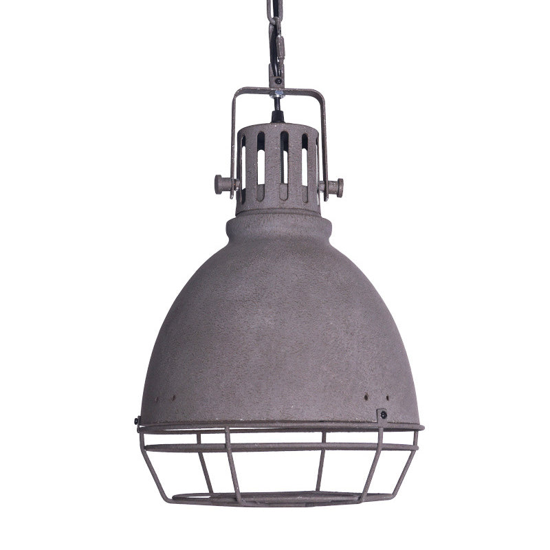 1 Light Bowl Light Kit Retro Industrial Metal Hanging Light mit hängenden Kette für das Restaurant