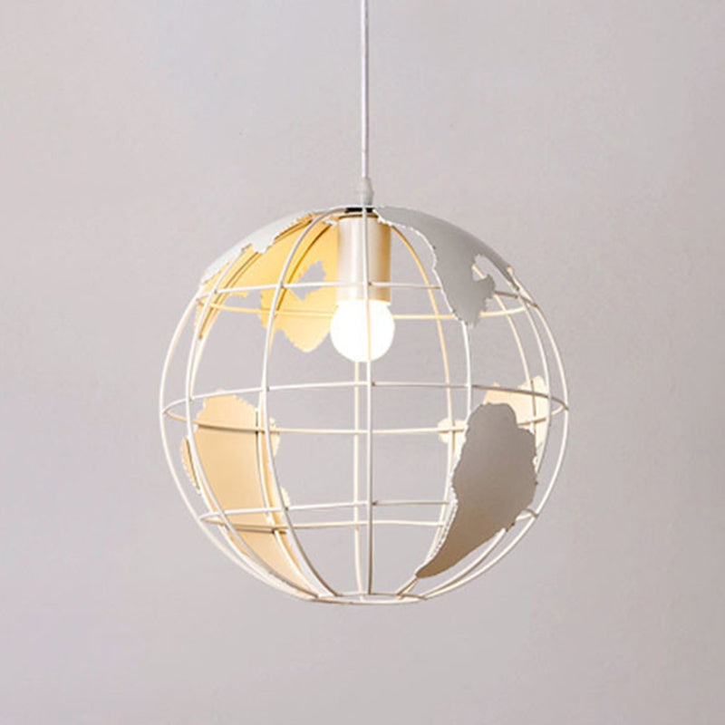 1 Light Globe Hanging Lights Lights Retro Industrial Metal Techo Colgante para barra