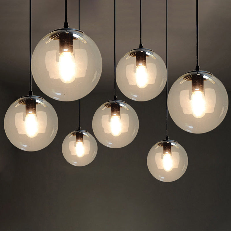 1 Light Globe Light Pendse Nordic Industrial Style Glass Lighting Lights para restaurante