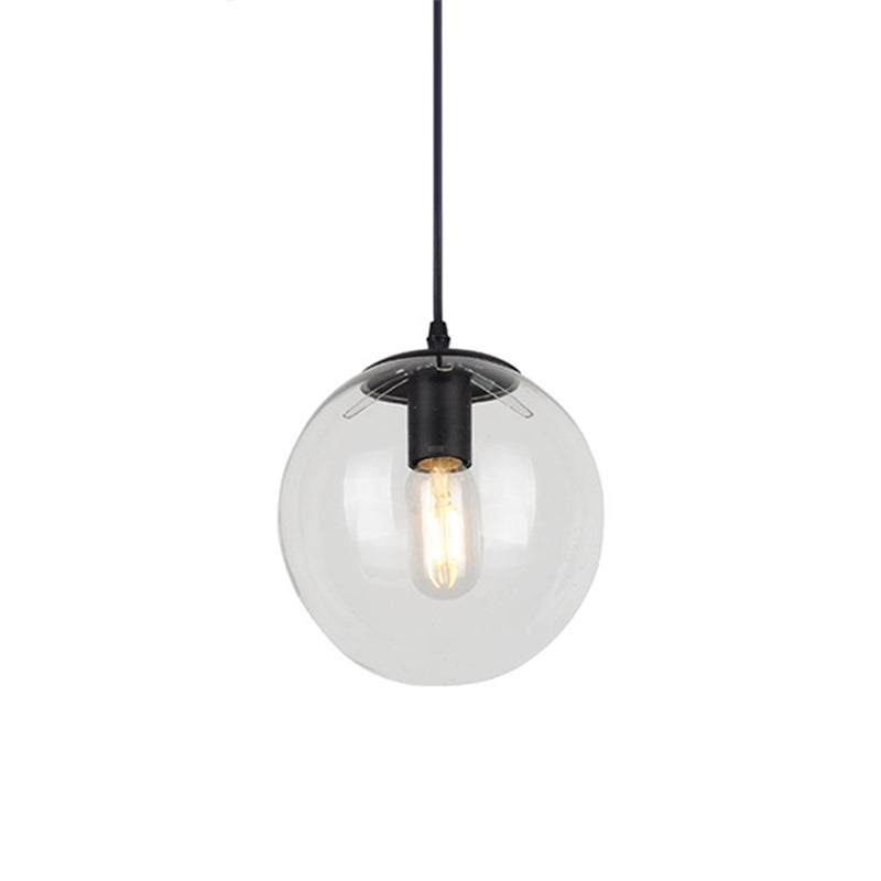 1 Light Globe Light Pendse Nordic Industrial Style Glass Lighting Lights para restaurante