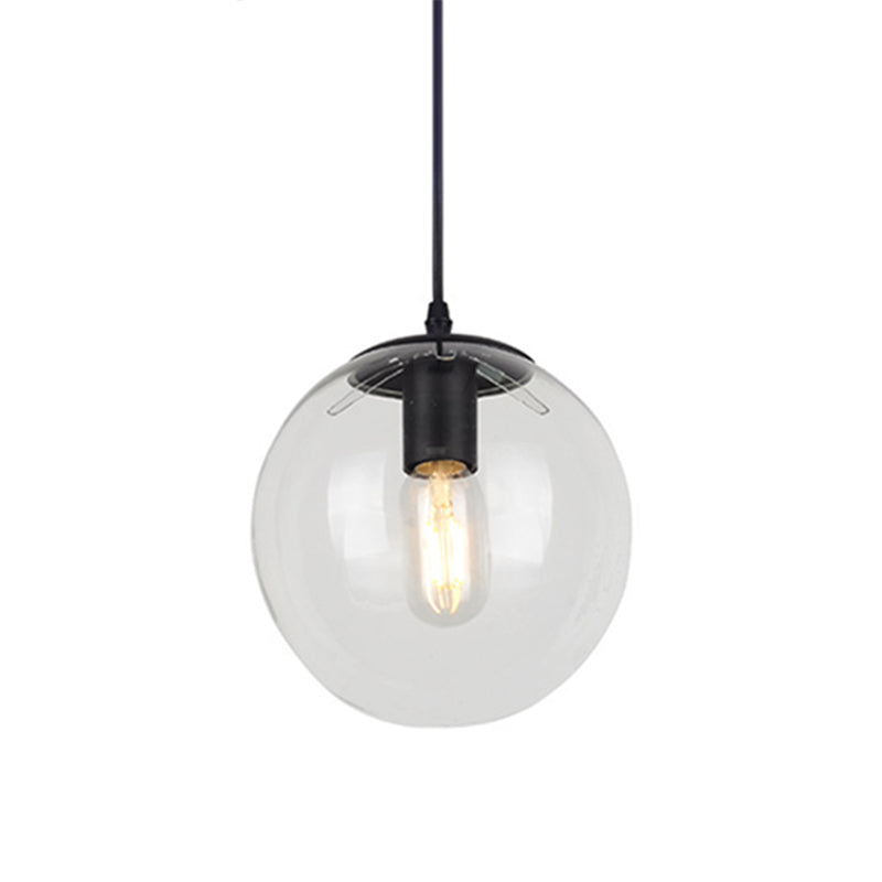 1 Light Globe Light Pendse Nordic Industrial Style Glass Lighting Lights para restaurante