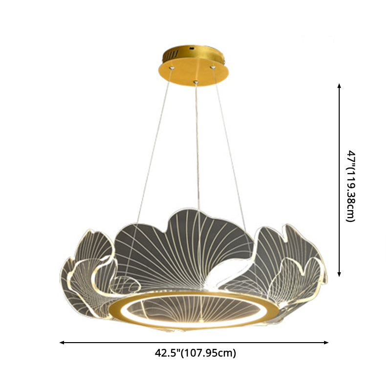 Lustre à LED en acrylique LEUX LEIL SIMPLICITÉ PRENDRE GOL FINE PENDANT POUR RABLÈME