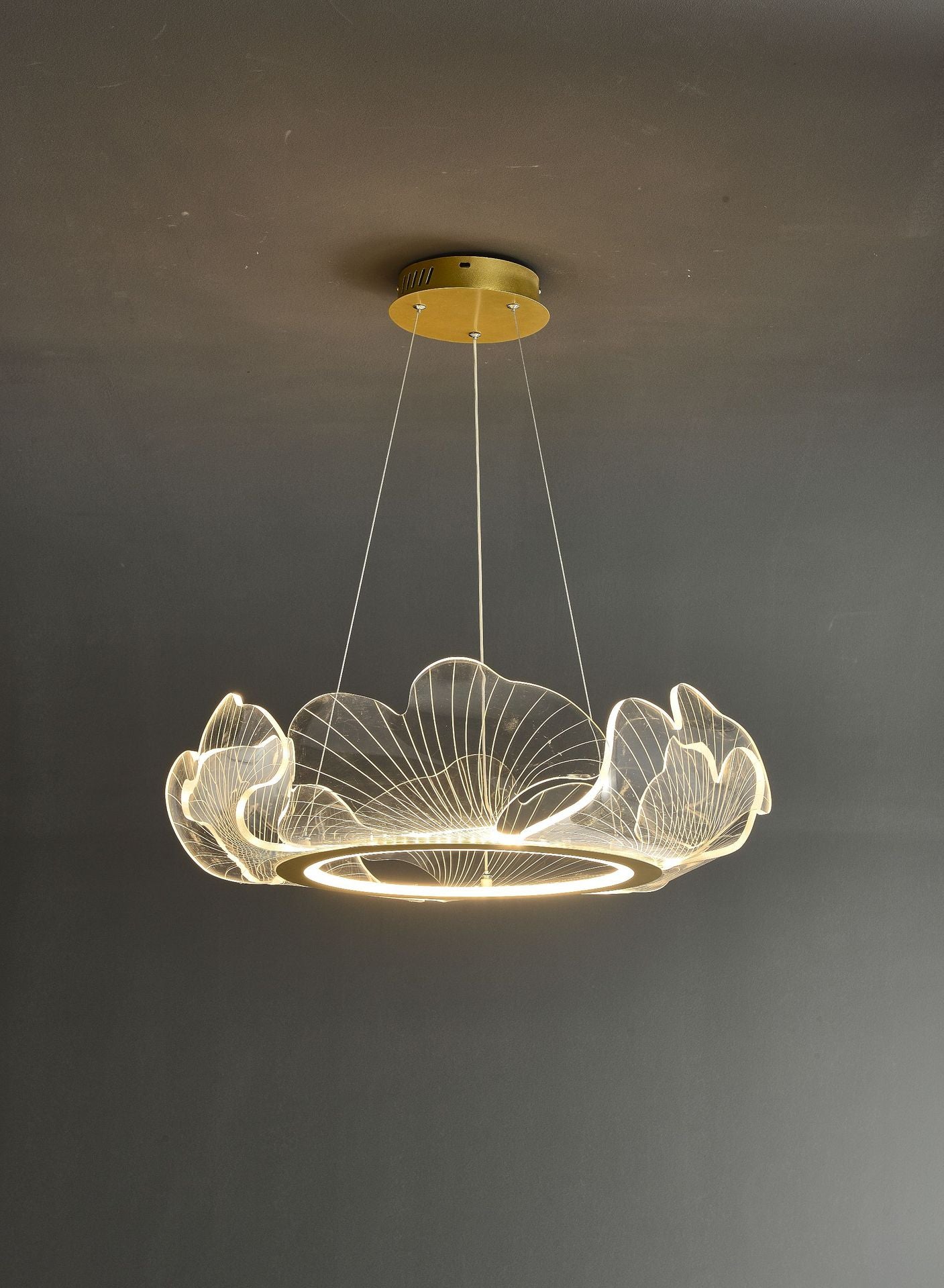 Lustre à LED en acrylique LEUX LEIL SIMPLICITÉ PRENDRE GOL FINE PENDANT POUR RABLÈME