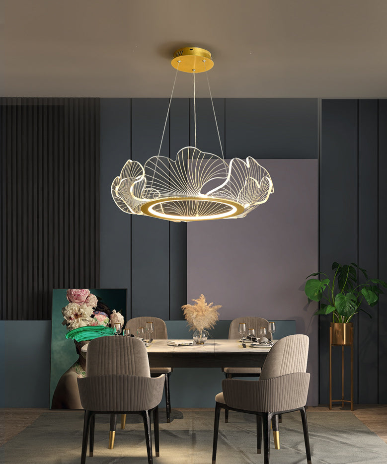 Lustre à LED en acrylique LEUX LEIL SIMPLICITÉ PRENDRE GOL FINE PENDANT POUR RABLÈME