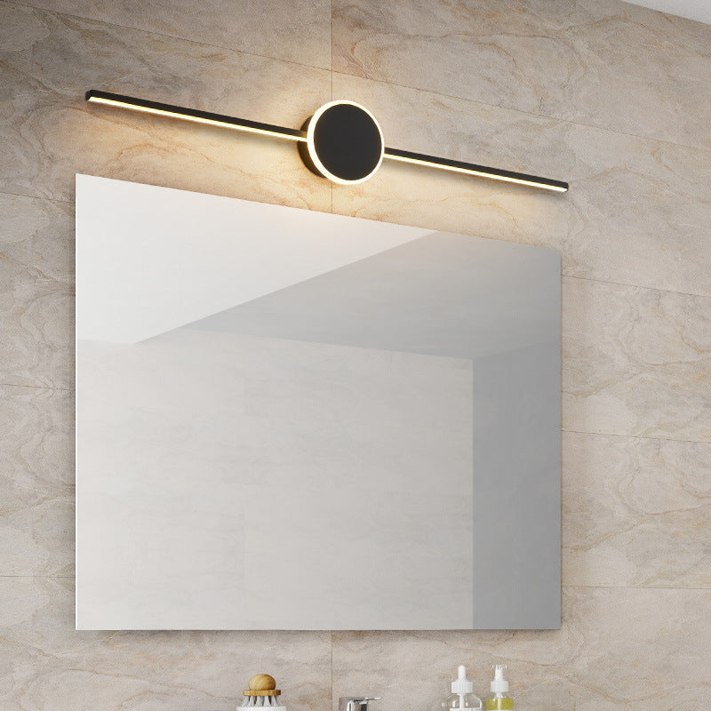 Linear Vanity Wall Light Fixtures Modern Minimalist Style Metal Single Vanity Light