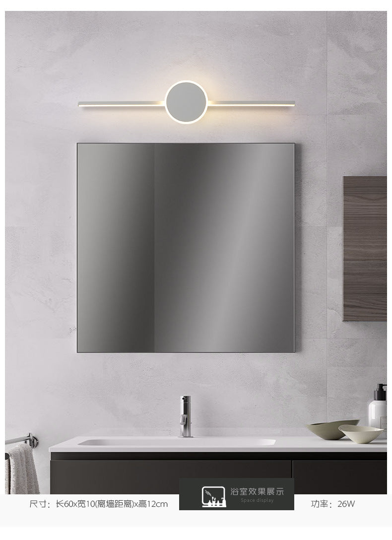 Linear Vanity Wall Light Fixtures Modern Minimalist Style Metal Single Vanity Light