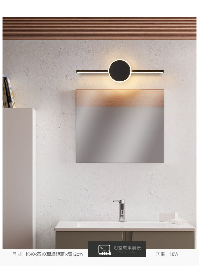 Linear Vanity Wall Light Fixtures Modern Minimalist Style Metal Single Vanity Light