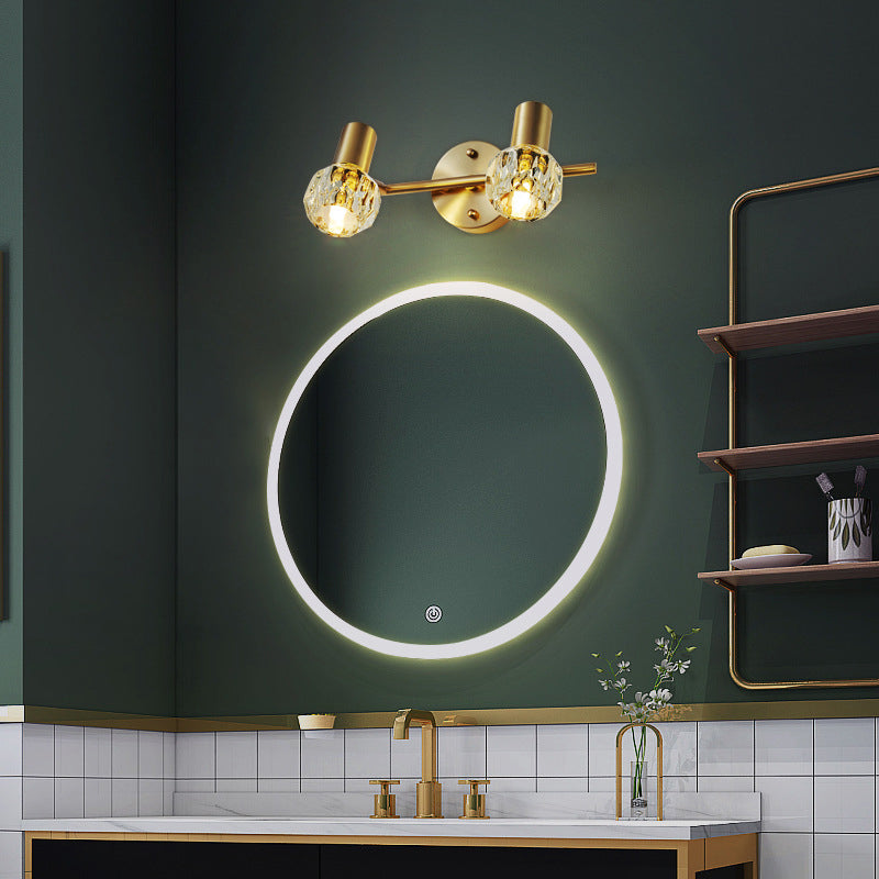 Circle Vanity Wall Light Fixtures Modern Luxury Style Copper Vanity Lights