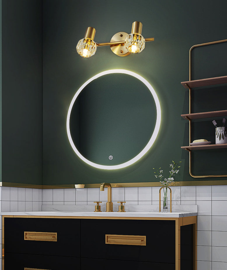 Circle Vanity Wall Light Fixtures Modern Luxury Style Copper Vanity Lights