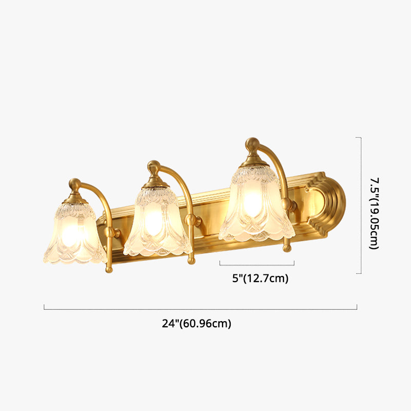 Armed Vanity Wall Light Fixtures Light Extravagance Retro Style Copper Vanity Lights