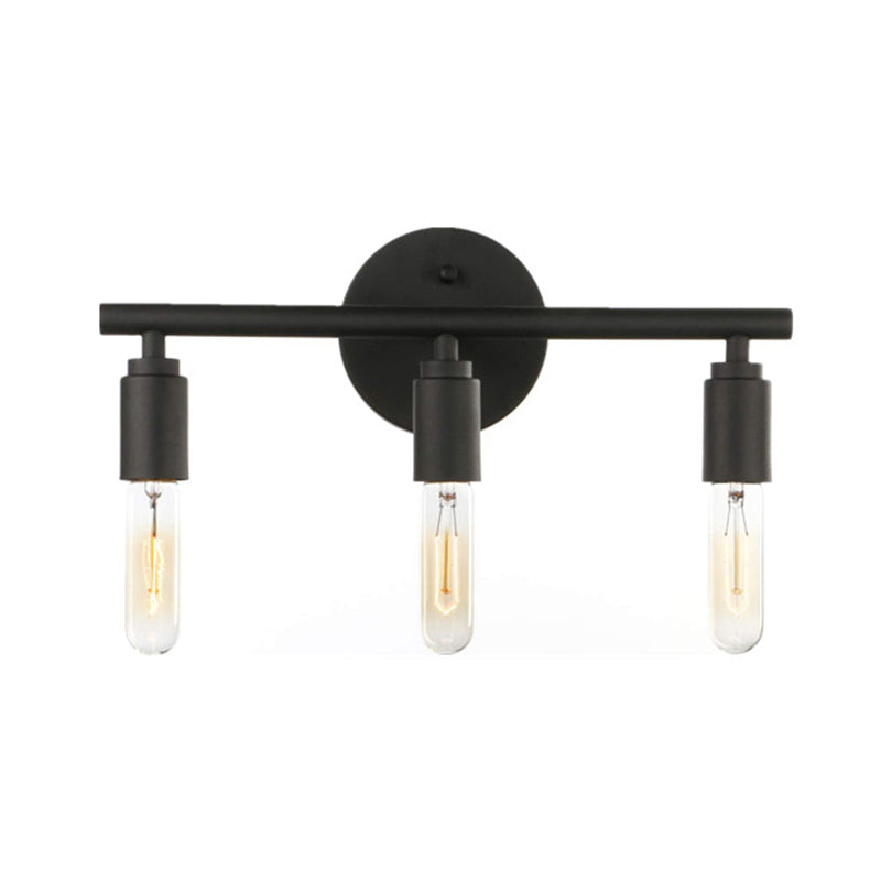 Open Bulbs Vanity Wall Light Fixtures Retro Industrial Style Metal Vanity Light