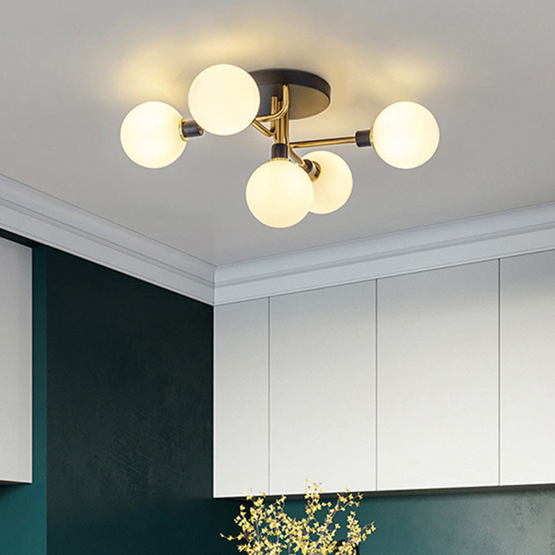 Lightfture a monte del soffitto globo di vetro Light Minimalist Style Flush Mount Light