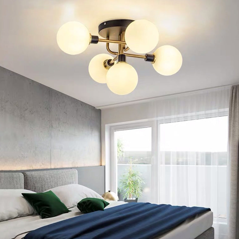 Lightfture a monte del soffitto globo di vetro Light Minimalist Style Flush Mount Light