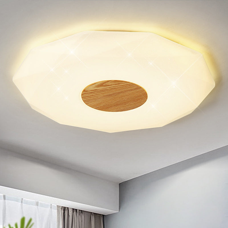 Moderno Geometric Acrylic Flush Mount Light 14,5 "/18.5" /22.5 " W LED White Flush Light Fixture in Warm / White/3 Color Light