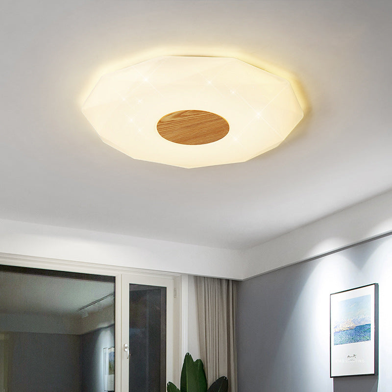 Moderne Geometrische Acryl Flush Mount Licht 14.5"/18.5"/22.5" W LED Witte Flush Light Fixture in Warm/Wit/3 Kleur Licht