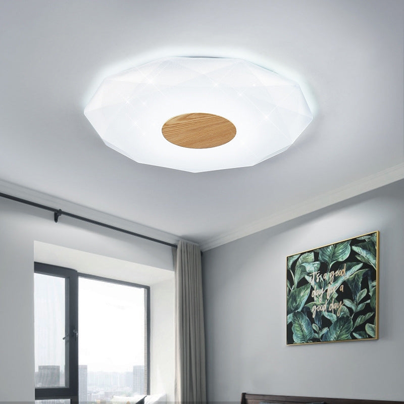 Moderne Geometrische Acryl Flush Mount Licht 14.5"/18.5"/22.5" W LED Witte Flush Light Fixture in Warm/Wit/3 Kleur Licht